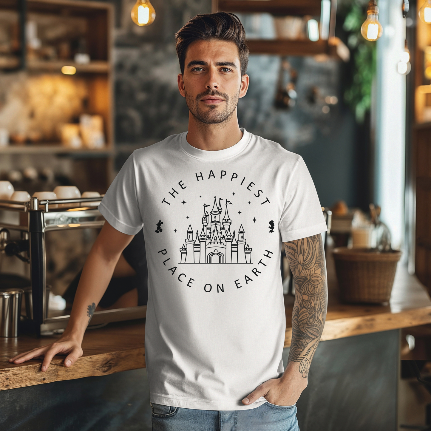 Happiest Place on Earth Unisex T-Shirt Vintage White
