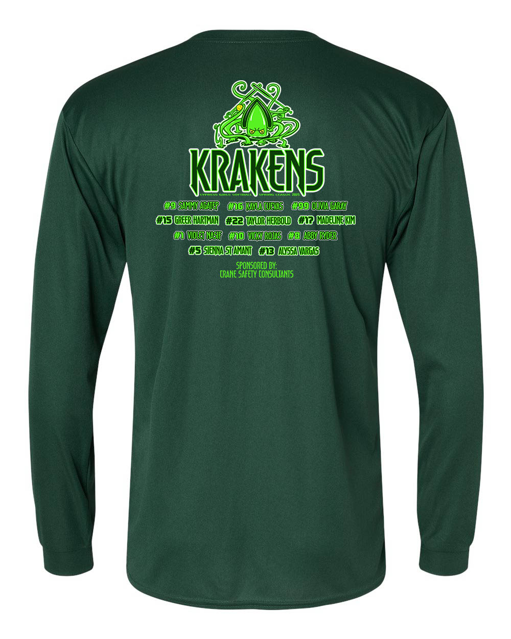 Krakens Adult Performance Long Sleeve