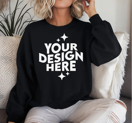 Custom Crewneck Sweatshirt (Upload Your Own Artwork)