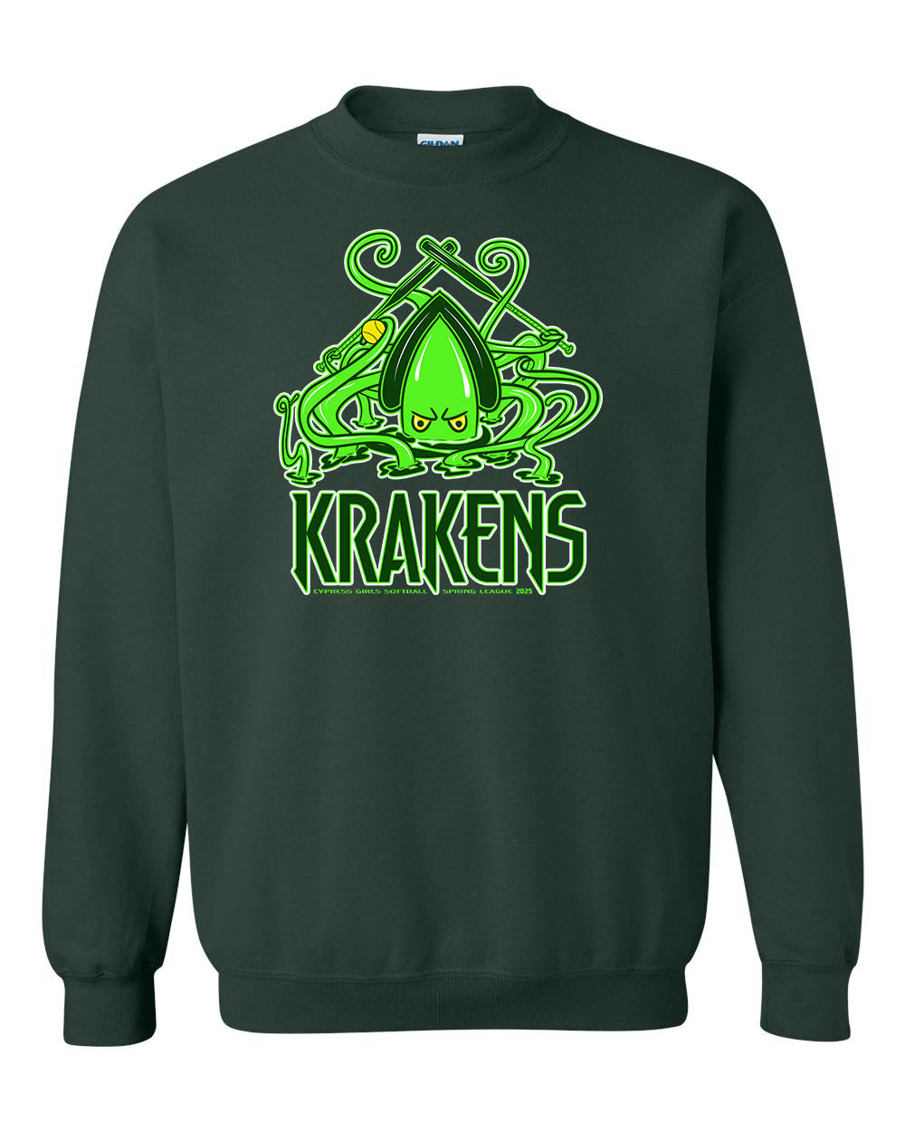 Custom Krakens Adult Unisex Crewneck Sweatshirt