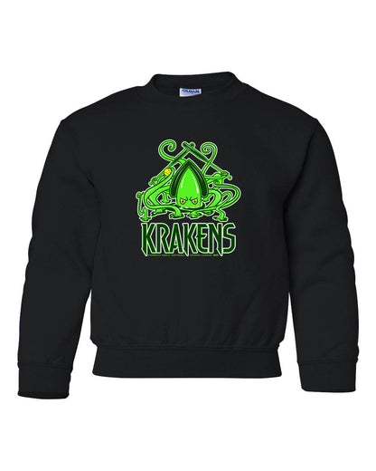 Custom Krakens Youth Crewneck Sweatshirt