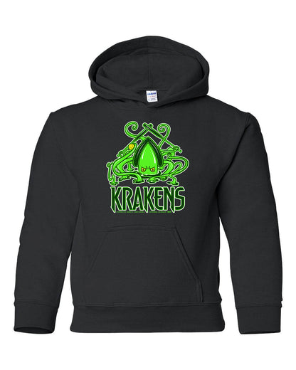 Custom Krakens Youth Hooded Sweatshirt