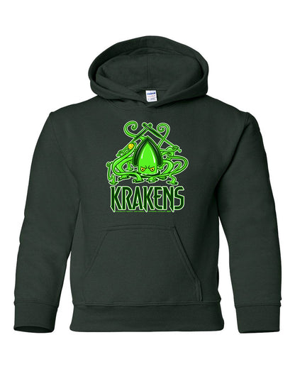 Custom Krakens Youth Hooded Sweatshirt